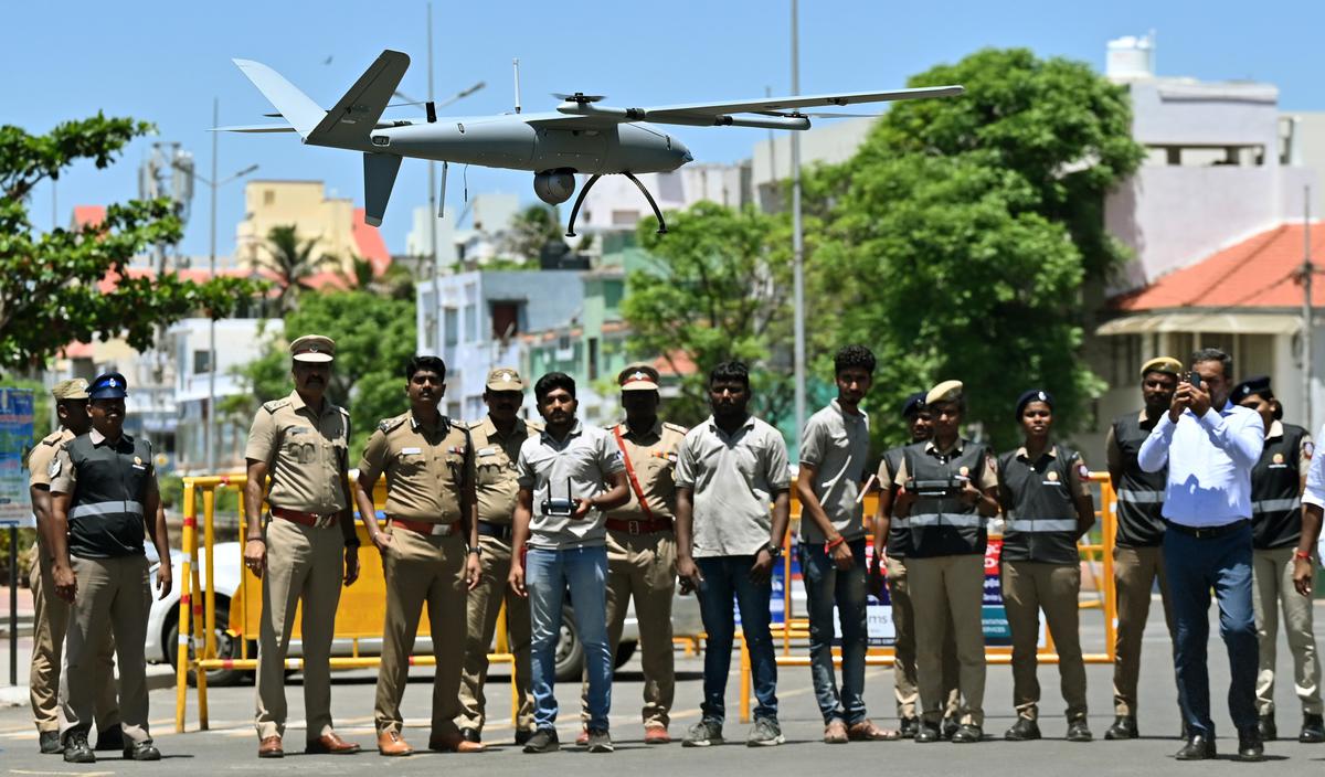 India’s First ‘police Drone Unit’ Launched In Chennai The Hindu